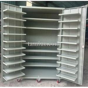 Tủ dụng cụ kết hợp bảng treo, kệ đựng vật tư